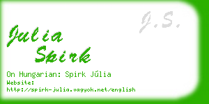 julia spirk business card